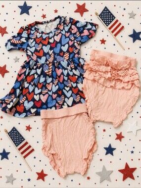 Posh Peanut Liberty Twirl Dress & Bloomer Set Size 2T